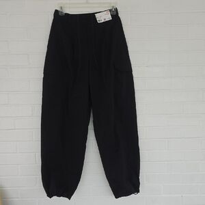 NWT Uniqlo Easy Wide Cargo Trousers Black Color Size XS